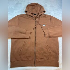 Quiksilver men's zip-up hoodie chest graphic & drawstring. XL CLEAN & wear ready
